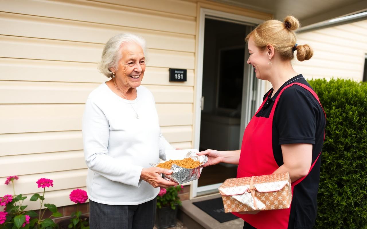 Meals on Wheels driver with Age Concern